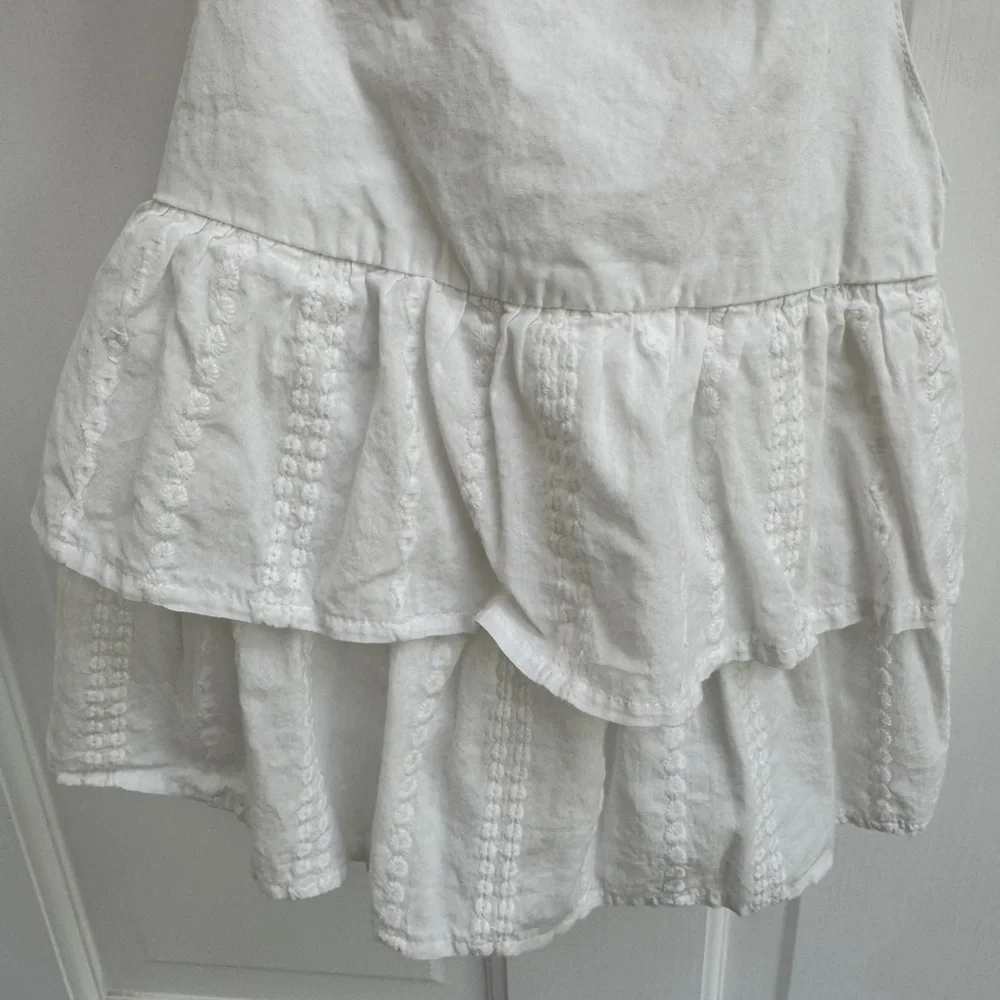 Gymboree 3T Girls White Sleeveless Ruffled Layer Blouse Shirt Top